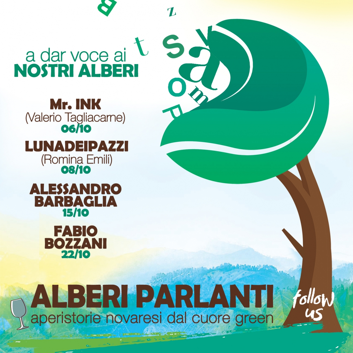 Alberi Parlanti: aperistorie novaresi dal cuore green